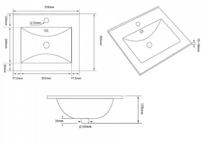 Накладная раковина Lotis Sofia LM543650 50х46,5 цвет: белый 