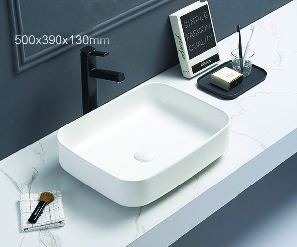 Раковина накладная 500х390х130 белая, Azario Mario - AZ-78109-MW