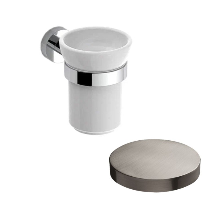 Стакан для зубных щеток подвесной, Giulini Moderna, матовый никель арт. RG0806ANKO