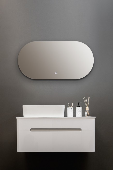 Зеркало 550х1050 сенсорный выключатель, универсальное крепление, Azario Viva - LED-00002549