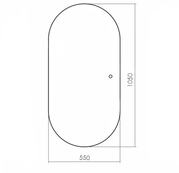 Зеркало 550х1050 сенсорный выключатель, универсальное крепление, Azario Viva - LED-00002549