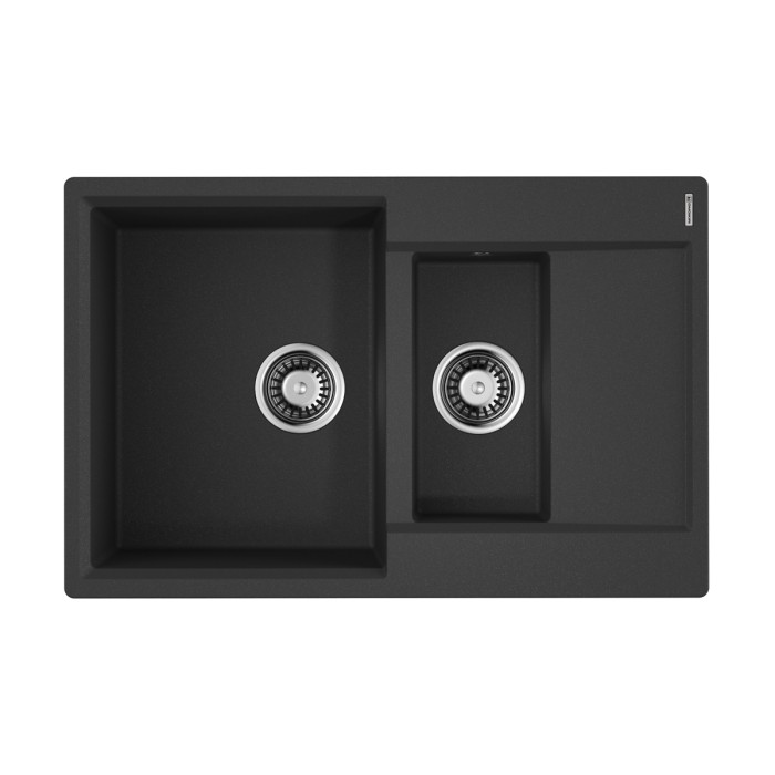 Кухонная мойка Omoikiri Daisen 78-2T-BL Tetogranit, цвет черный арт. 4993535