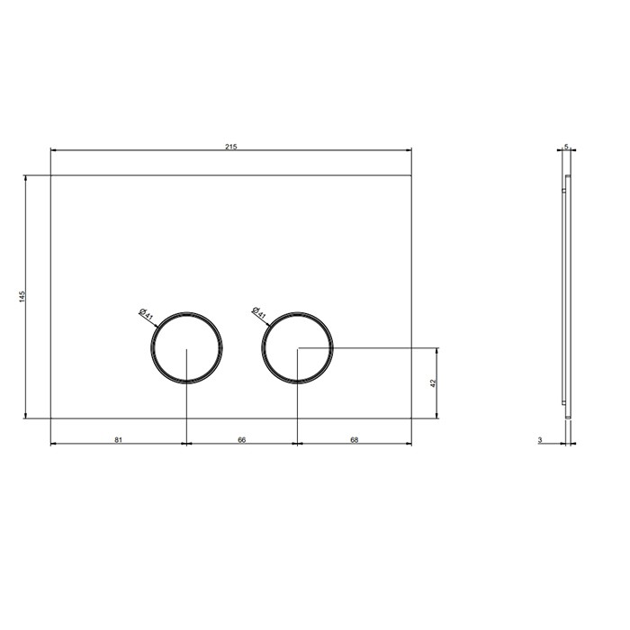 Клавиша смыва для унитаза, двойная, для систем инсталляций TECE, Gessi, 54617#279 цвет: белый