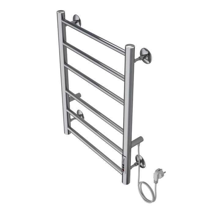 Полотенцесушитель электрический 400/600 6 секций, диммер справа, хром, Parma Azario - AZ10846