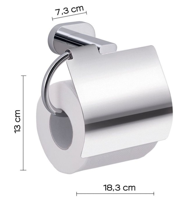 Бумагодержатель с крышкой Bernina Gedy, BE25(13) цвет: хром