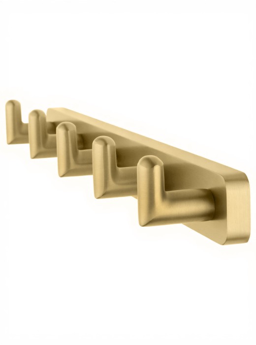 Вешалка с 5 крючками для ванной, Wonzon & Woghand Graffity, WW-9355-BG цвет: золото