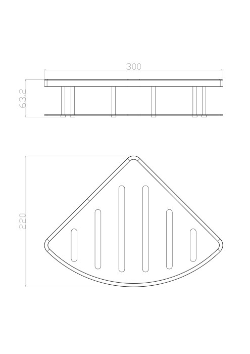 Полка для ванной угловая, Wonzon & Woghand, WW-4132-BG цвет: золото