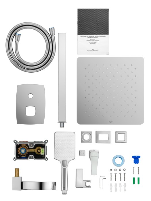 Душевая система встраиваемая, Wonzon & Woghand Flex, WW-88939072-CR цвет: хром