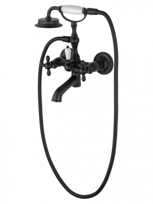 Смеситель для ванны с душем, Wonzon &amp; Woghand Retro, WW-88639020-MB цвет: черный