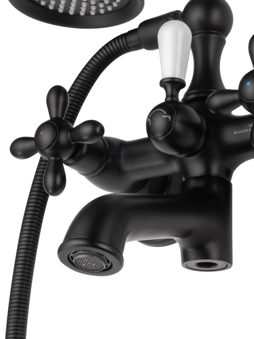 Смеситель для ванны с душем, Wonzon & Woghand Retro, WW-88639020-MB цвет: черный