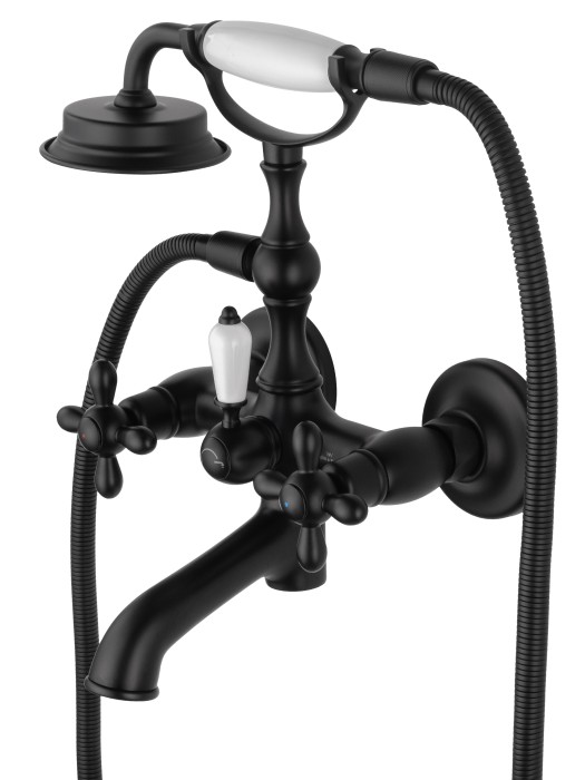 Смеситель для ванны с душем, Wonzon & Woghand Retro, WW-88639020-MB цвет: черный