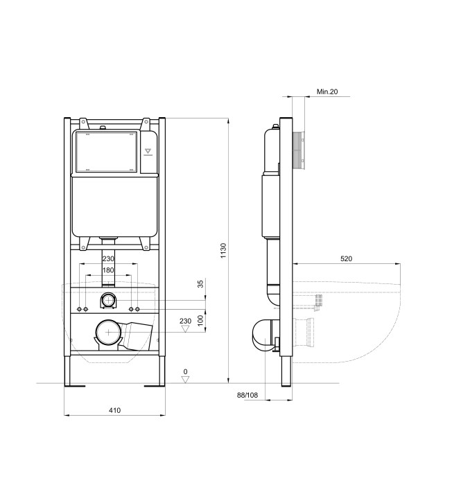 Инсталяция для унитаза Aquatek Standart 41 Aquatek арт. INS-0000011