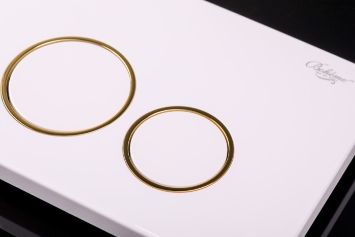 Кнопка для инсталляции, пластик white chromo, круглая, Boheme Neoart - 661