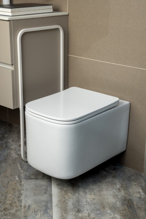 Унитаз подвесной, white c крышкой, Boheme Mane - 970-SET-MW