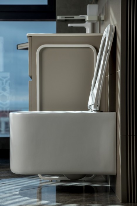 Унитаз подвесной, white c крышкой, Boheme Mane - 970-SET-MW