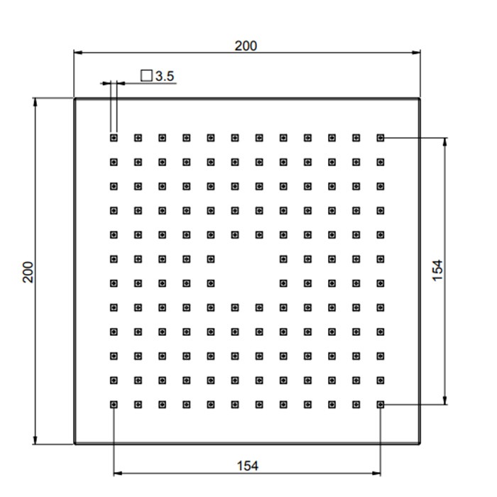 Fima Carlo Frattini Верхний душ 200х200 мм., из ABS, Wellness, F2445/2CR цвет: хром