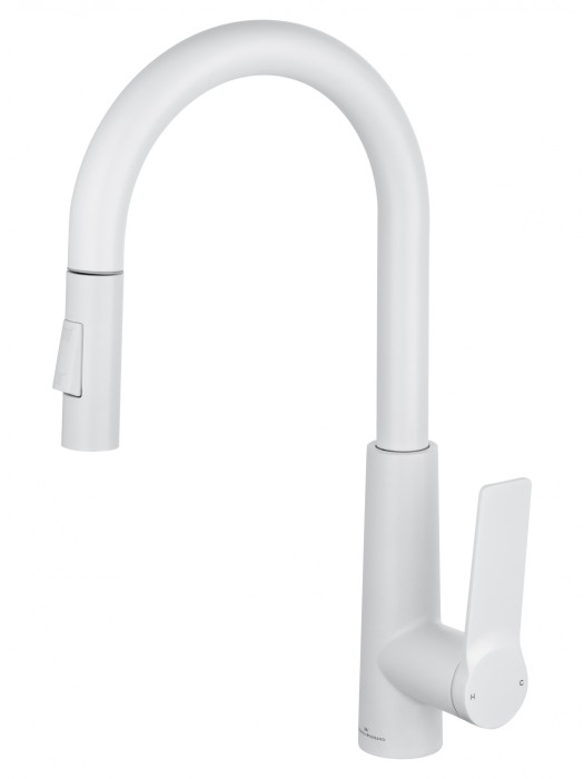 Смеситель для кухни с выдвижным изливом, Wonzon &amp; Woghand, WW-A20782-MW цвет: белый