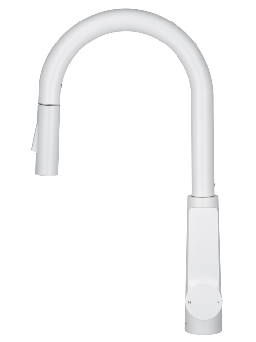 Смеситель для кухни с выдвижным изливом, Wonzon & Woghand, WW-A20782-MW цвет: белый