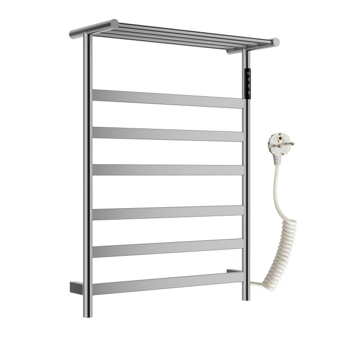 Полотенцесушитель электрический с полкой, Wonzon &amp; Woghand Essen, WW-A403-BR цвет: никель