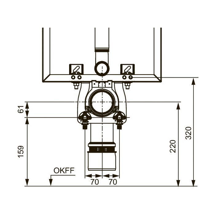 Монтажный комплект для установки в застенные модули для кирпичных стен, one TECE арт. 9880047