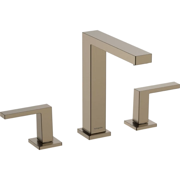 Смеситель для раковины EcoSmart+, с донным клапаном Push-Open, Hansgrohe Tecturis E, бронза арт. 73030140