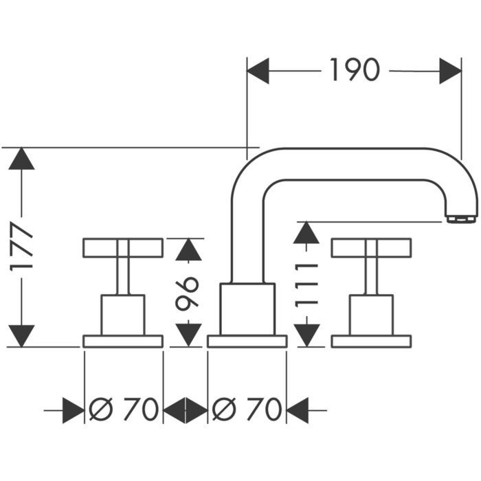 Смеситель на край ванны Citterio Axor, полированное красное золото арт. 39436300