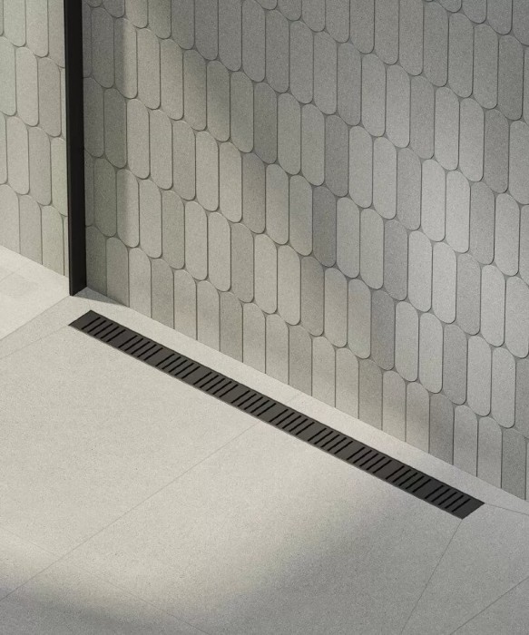 Душевой лоток smart с перфорированной решеткой 85 см, Kerama Marazzi, черный - APZ10BLACK-850KM