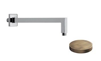 Душевой кронштейн из латуни, длина 330мм, Giulini Wellness, бронза матовая арт. 1745-33BROP