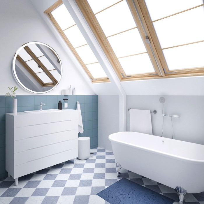 Зеркало d1000 c подсветкой и диммером, сенсор выключатель, Azario Перла - LED-00002464