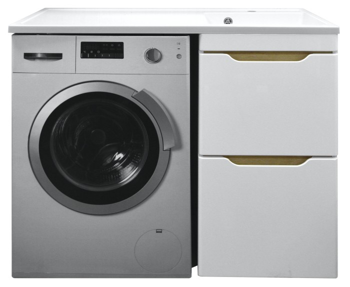 Тумба с раковиной 110 правая под стиральную машину, Azario Magenta - CS00079140