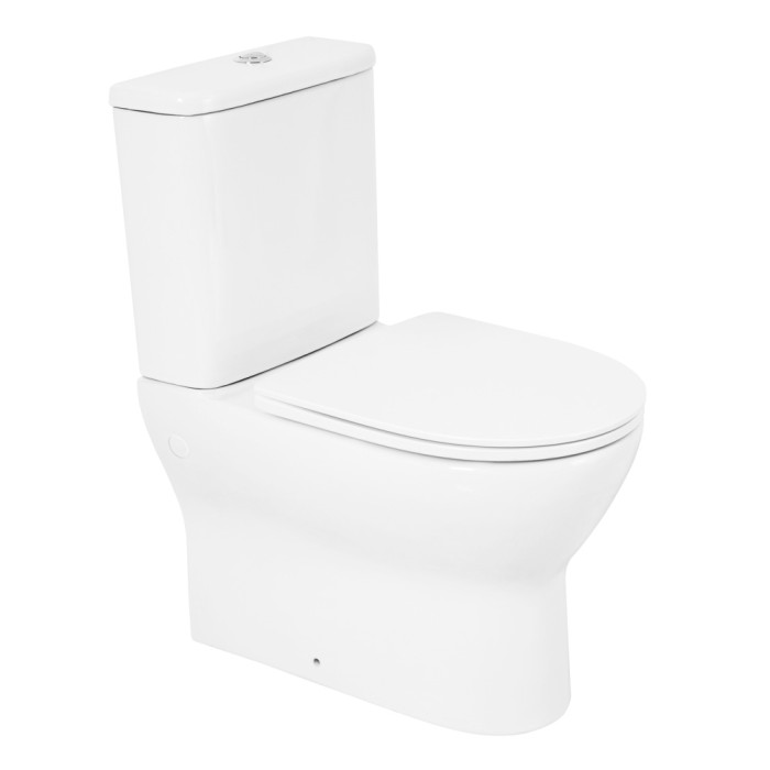 Унитаз-компакт безободковый, BelBagno, белый глянцевый, ENERGIA арт. BB8134CPR-SC