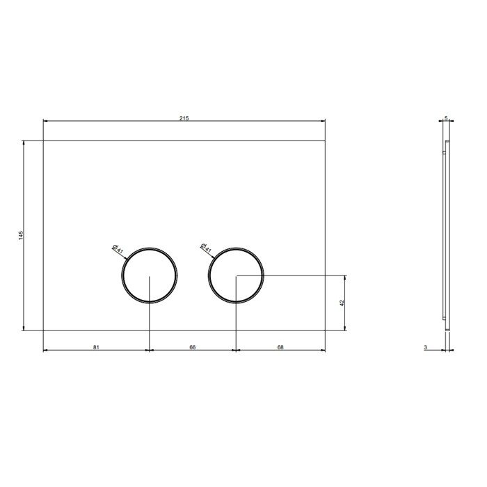 Клавиша смыва для унитаза, двойная, для систем инсталляций TECE, Gessi, 54617#299 цвет: черный
