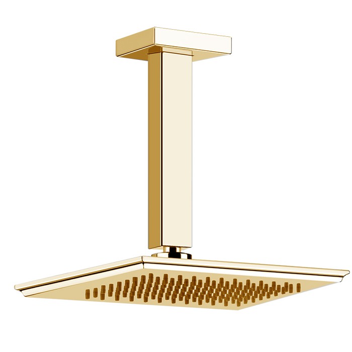 Верхний душ потолочный, высота 243мм, Gessi Eleganza, шлифованное золото арт. 46152#087