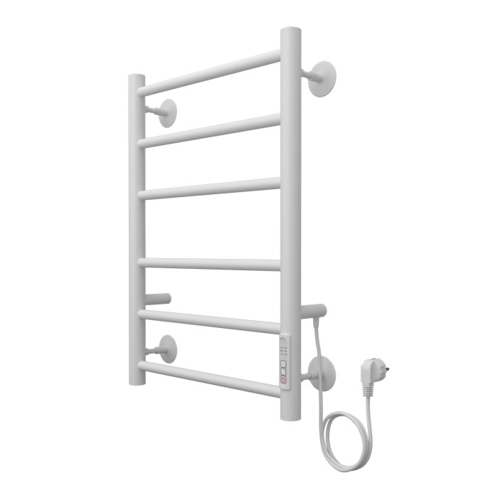 Полотенцесушитель электрический 400/600 6 секций, диммер справа, белый, Parma Azario - AZ10846W