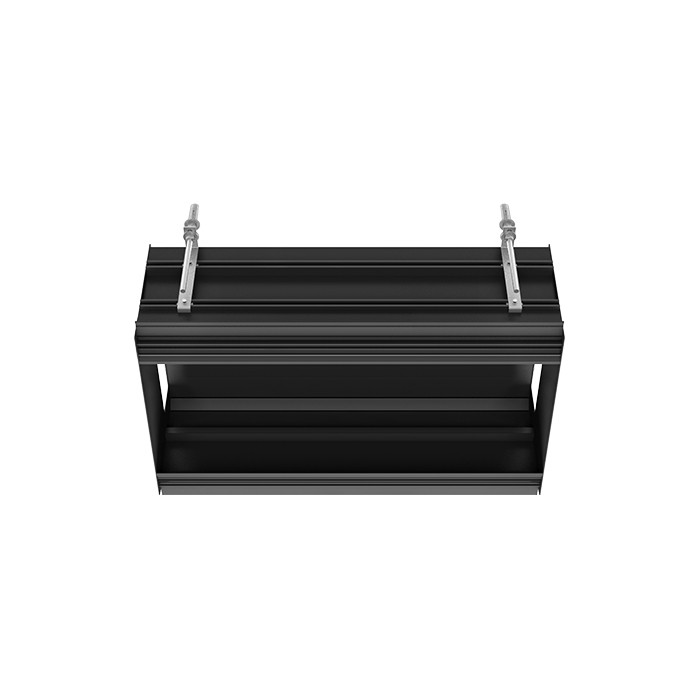 Профиль линейный 670 мм, для 3 модулей, установка Shift-Fix, Gessi Binario, black xl арт. 61006#299
