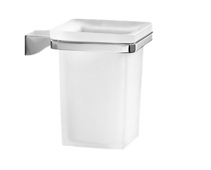 Настенный стеклянный стакан Glamour Gedy, 5710(13) цвет: хром