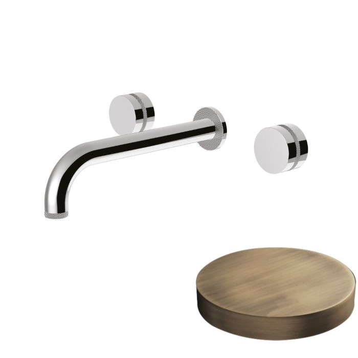 Внешняя часть для встраиваемого смесителя для раковины, на 3 отверстия, Giulini My ring deluxe, бронза матовая арт. MR0123-EPDLBROP