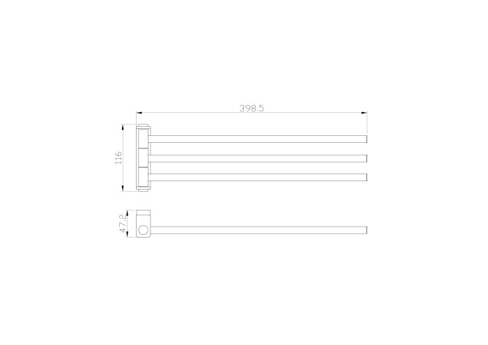 Полотенцедержатель поворотный, Wonzon & Woghand Lotte, WW-8341-BG цвет: золото