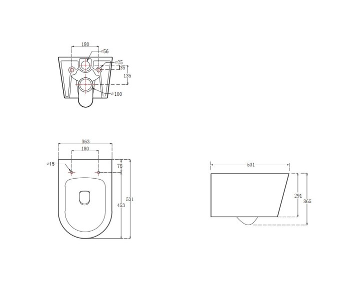 Унитаз подвесной, безободковый, с механизмом плавного закрывания Aquatek Оберон арт. AQ1365T-00
