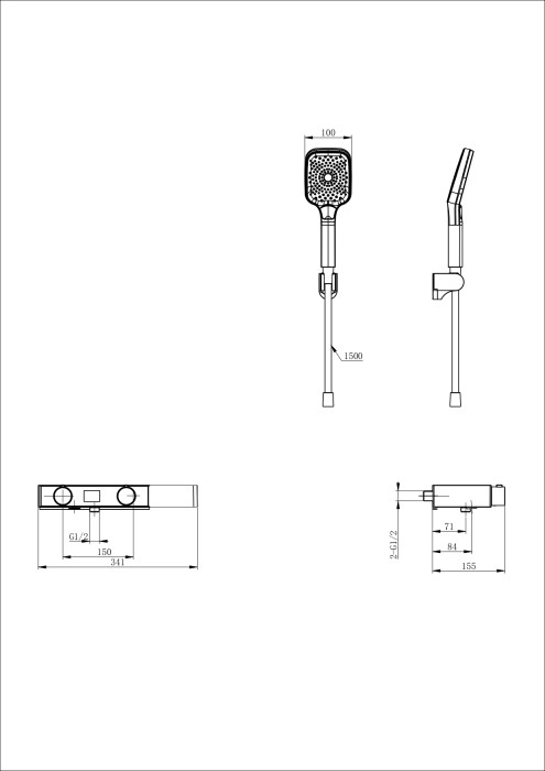 Смеситель для ванны с душем, Wonzon & Woghand, WW-B2551-MW цвет: белый