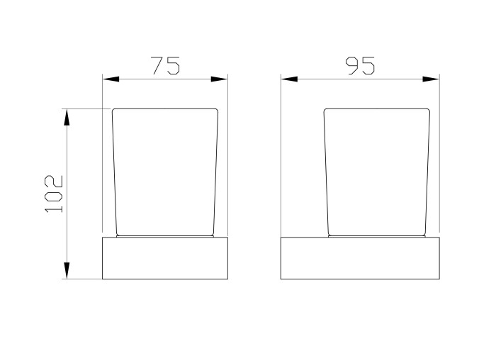 Стакан для зубных щеток с держателем, Wonzon & Woghand, WW-9521 цвет: хром