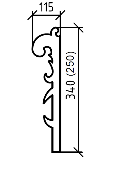 Ножки ajur nova bronze, h25 (пара), Boheme - 883-BR