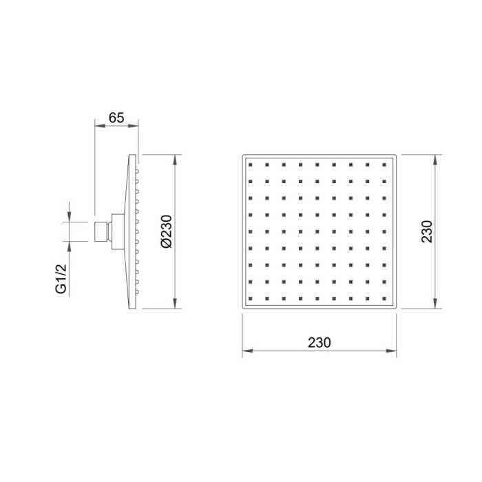 Верхний душ BERGES Nardis, хром арт. 072001
