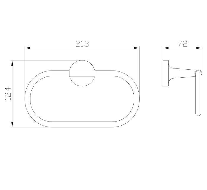 Кольцо для полотенец, Wonzon & Woghand Simple, WW-6513 цвет: хром