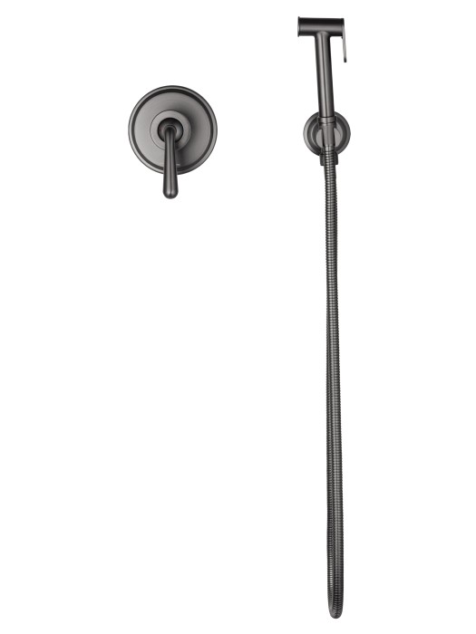 Смеситель с гигиеническим душем встраиваемый, Wonzon & Woghand Steam, WW-88849008-BGM цвет: графит