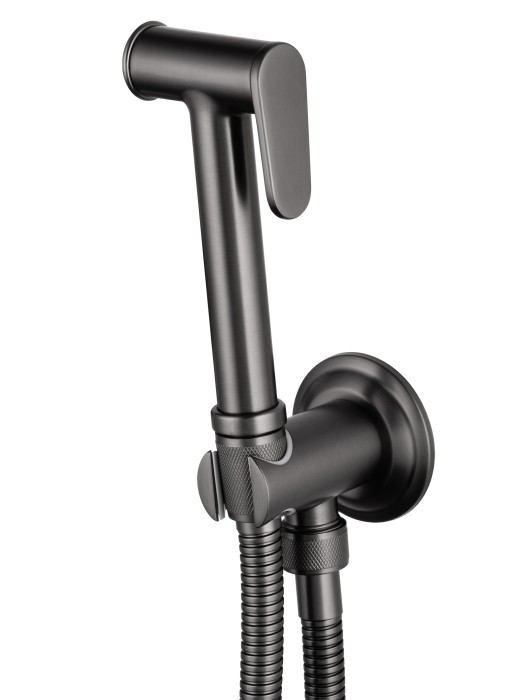Смеситель с гигиеническим душем встраиваемый, Wonzon & Woghand Steam, WW-88849008-BGM цвет: графит