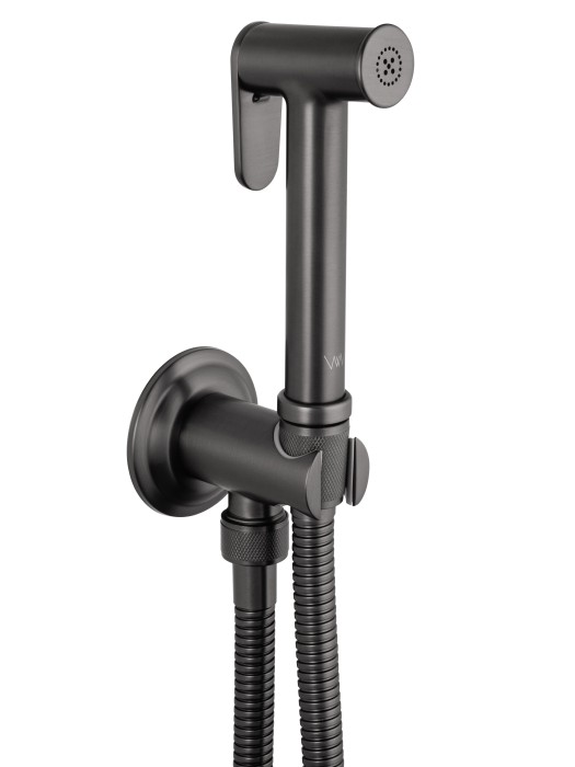 Смеситель с гигиеническим душем встраиваемый, Wonzon & Woghand Steam, WW-88849008-BGM цвет: графит