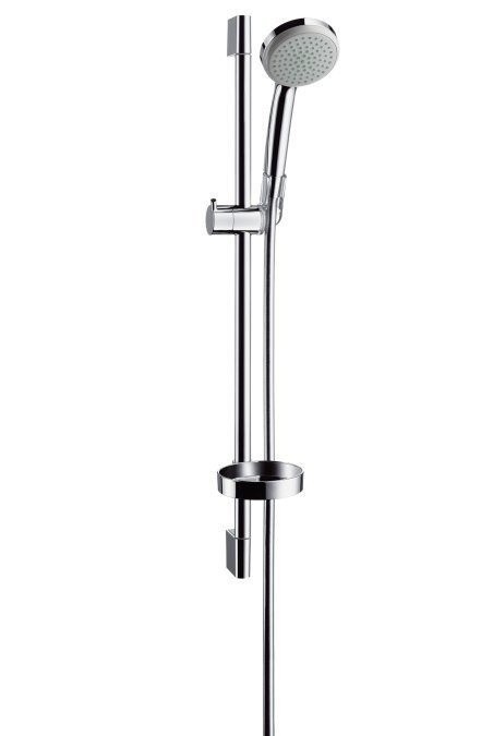 Душевой гарнитур Mono со штангой 65см и мыльницей Croma 100 Hansgrohe, хром арт. 27717000