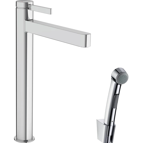 Смеситель для раковины со сливным гарнитуром и гигиеническим душем, Hansgrohe Finoris, хром арт. 76220000