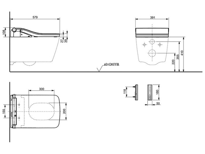 Электронное сиденье с крышкой с функцией биде, WASHLET SW TOTO, TCF804C2G цвет: белый